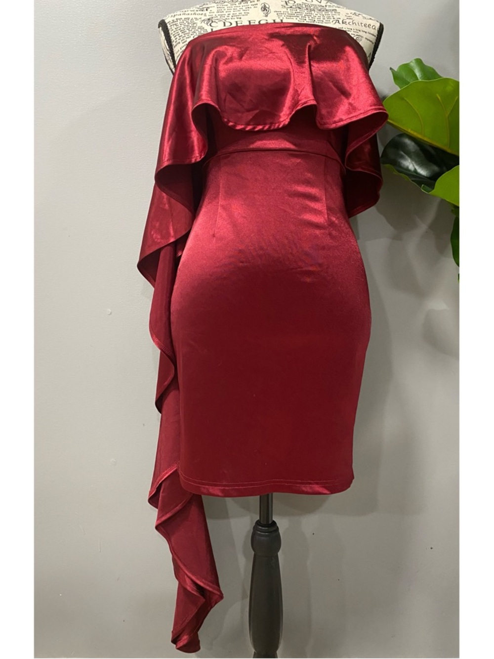 Forever 21 tube top Burgundy dress